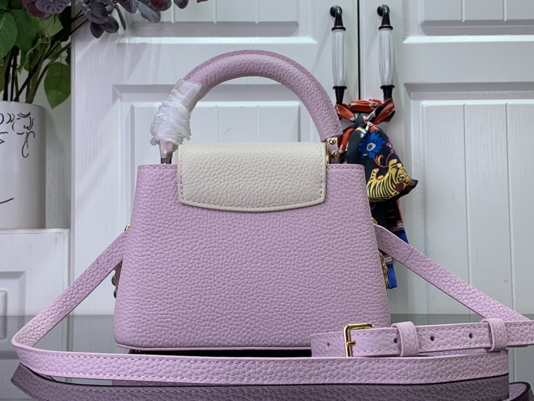 最高級ルイヴィトンスーパーコピー ルイヴィトン ハンドバッグ コピー カプシーヌ MINI マシュマロ M23951 トリヨンレザー ゴールド金具 - 画像 (8)