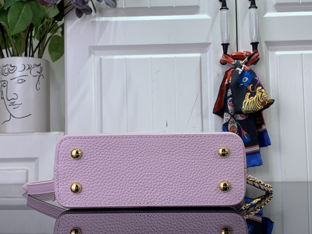 最高級ルイヴィトンスーパーコピー ルイヴィトン ハンドバッグ コピー カプシーヌ MINI マシュマロ M23951 トリヨンレザー ゴールド金具 - 画像 (7)
