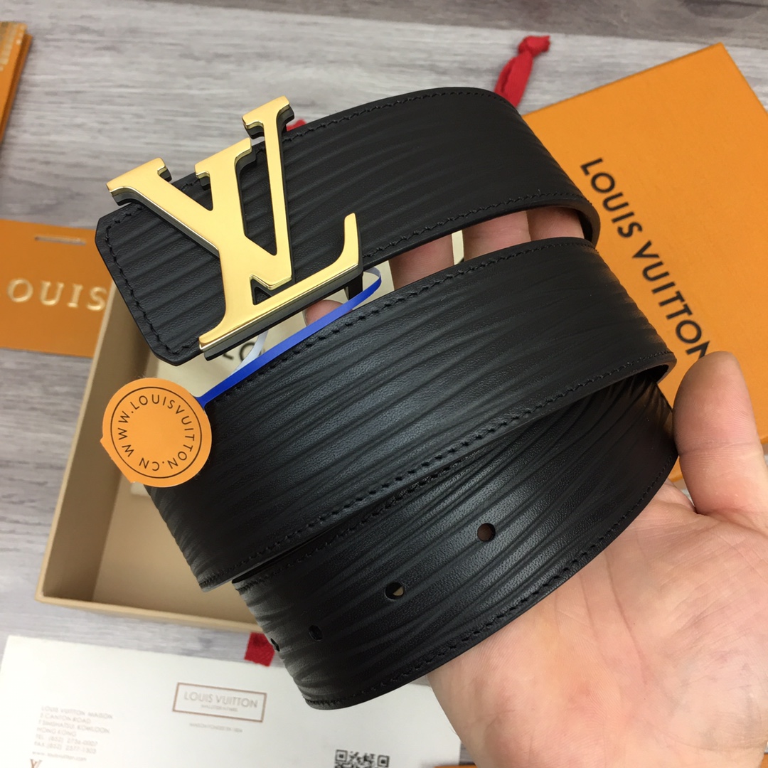 最高級ルイヴィトンスーパーコピー ルイヴィトンベルトコピー ベルト・LV イニシャル 40MM リバーシブル ブラック M8609U エピ ゴールド金具 - 画像 (2)
