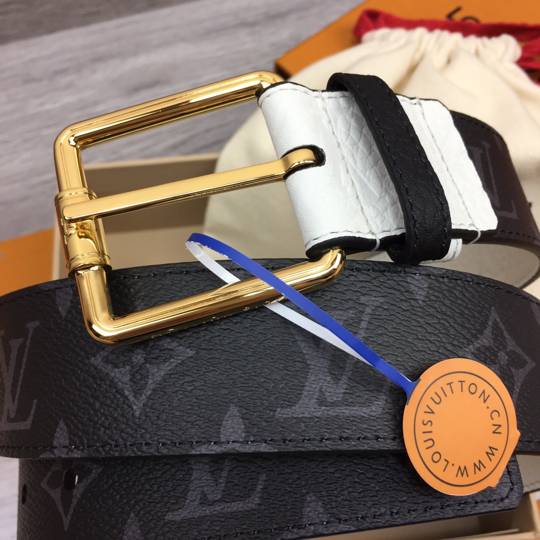 最高級ルイヴィトンスーパーコピー ルイヴィトンベルトコピー ベルト・LV シャドウ 40MMリバーシブル ブラック M8565V モノグラム・エクリプス キャンバス ゴールド金具 - 画像 (9)
