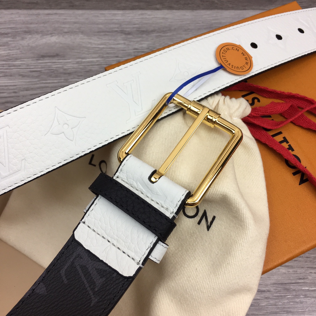 最高級ルイヴィトンスーパーコピー ルイヴィトンベルトコピー ベルト・LV シャドウ 40MMリバーシブル ブラック M8565V モノグラム・エクリプス キャンバス ゴールド金具 - 画像 (8)