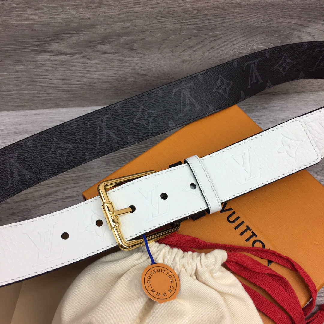 最高級ルイヴィトンスーパーコピー ルイヴィトンベルトコピー ベルト・LV シャドウ 40MMリバーシブル ブラック M8565V モノグラム・エクリプス キャンバス ゴールド金具 - 画像 (5)