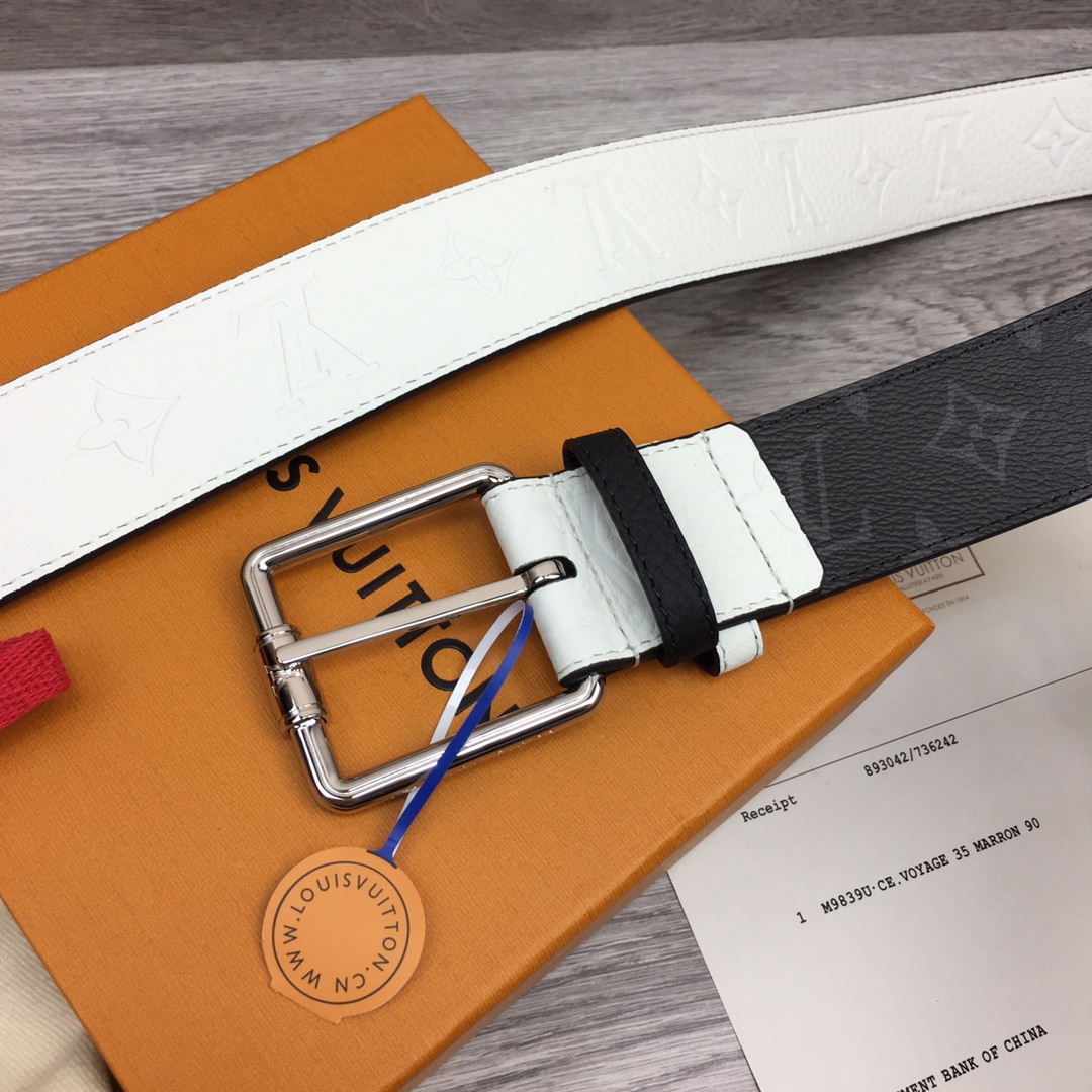 最高級ルイヴィトンスーパーコピー ルイヴィトンベルトコピー ベルト・LV シャドウ 40MMリバーシブル ホワイト M8565V モノグラム・エクリプス キャンバス シルバー金具 - 画像 (9)