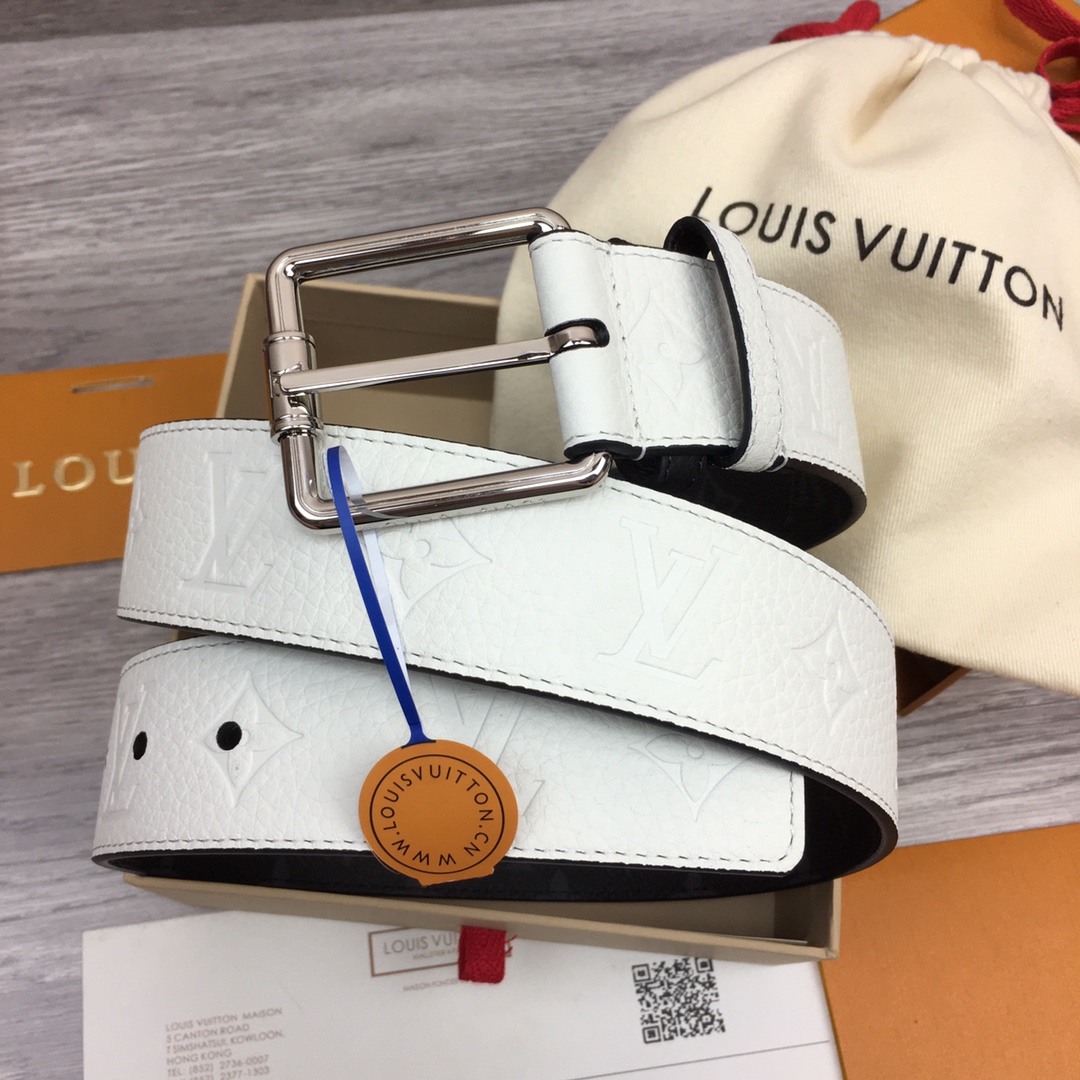 最高級ルイヴィトンスーパーコピー ルイヴィトンベルトコピー ベルト・LV シャドウ 40MMリバーシブル ホワイト M8565V モノグラム・エクリプス キャンバス シルバー金具 - 画像 (3)