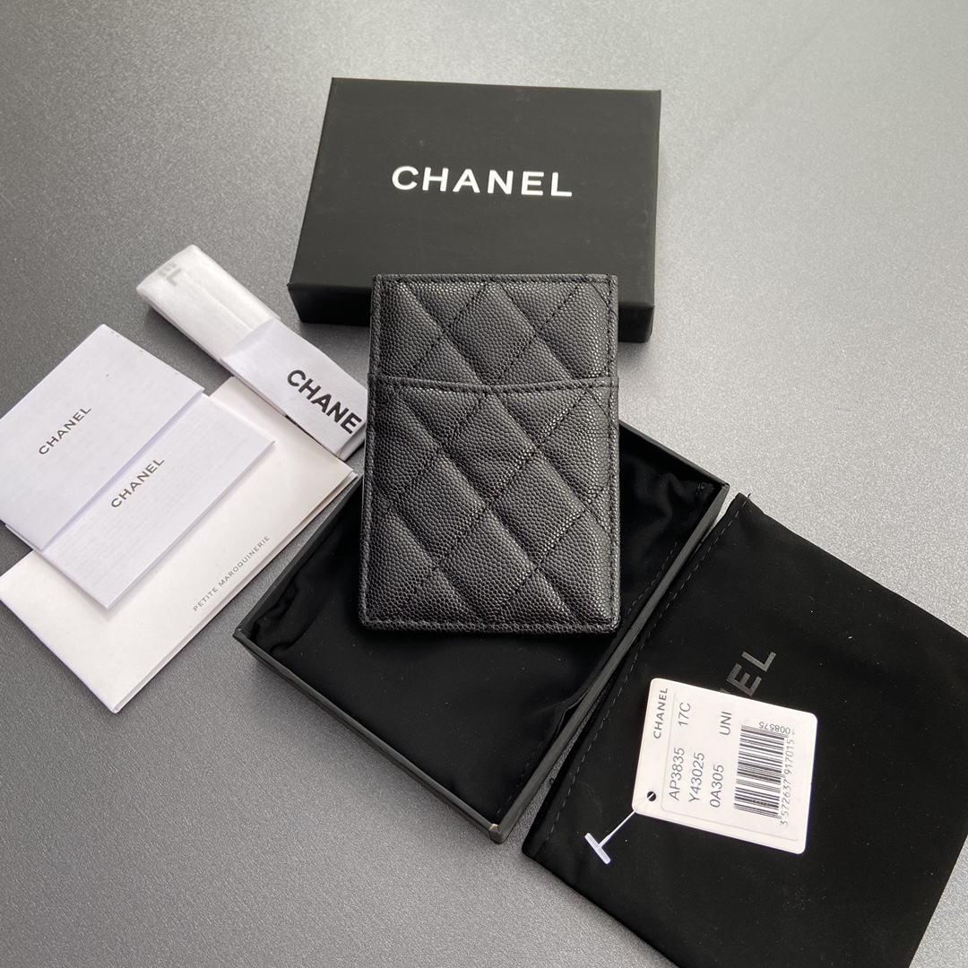 最高級シャネルスーパーコピー シャネルカードケースコピー カードケース ブラック AP3595 キャビアスキン シルバー金具 - 画像 (9)