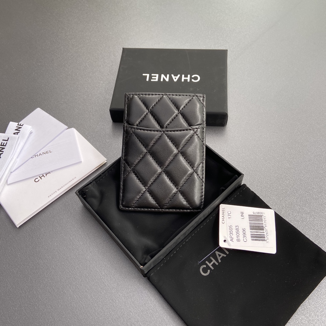 最高級シャネルスーパーコピー シャネルカードケースコピー カードケース ブラック AP3595 ラムスキン シルバー金具 - 画像 (9)