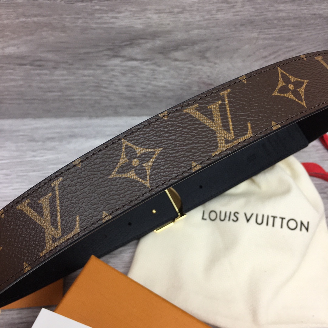 最高級ルイヴィトンスーパーコピー ルイヴィトンベルトコピー ベルト・LV イニシャル 30MM リバーシブル M0565X ダークブラウン モノグラム・キャンバス ゴールド金具 202404541 - 画像 (8)