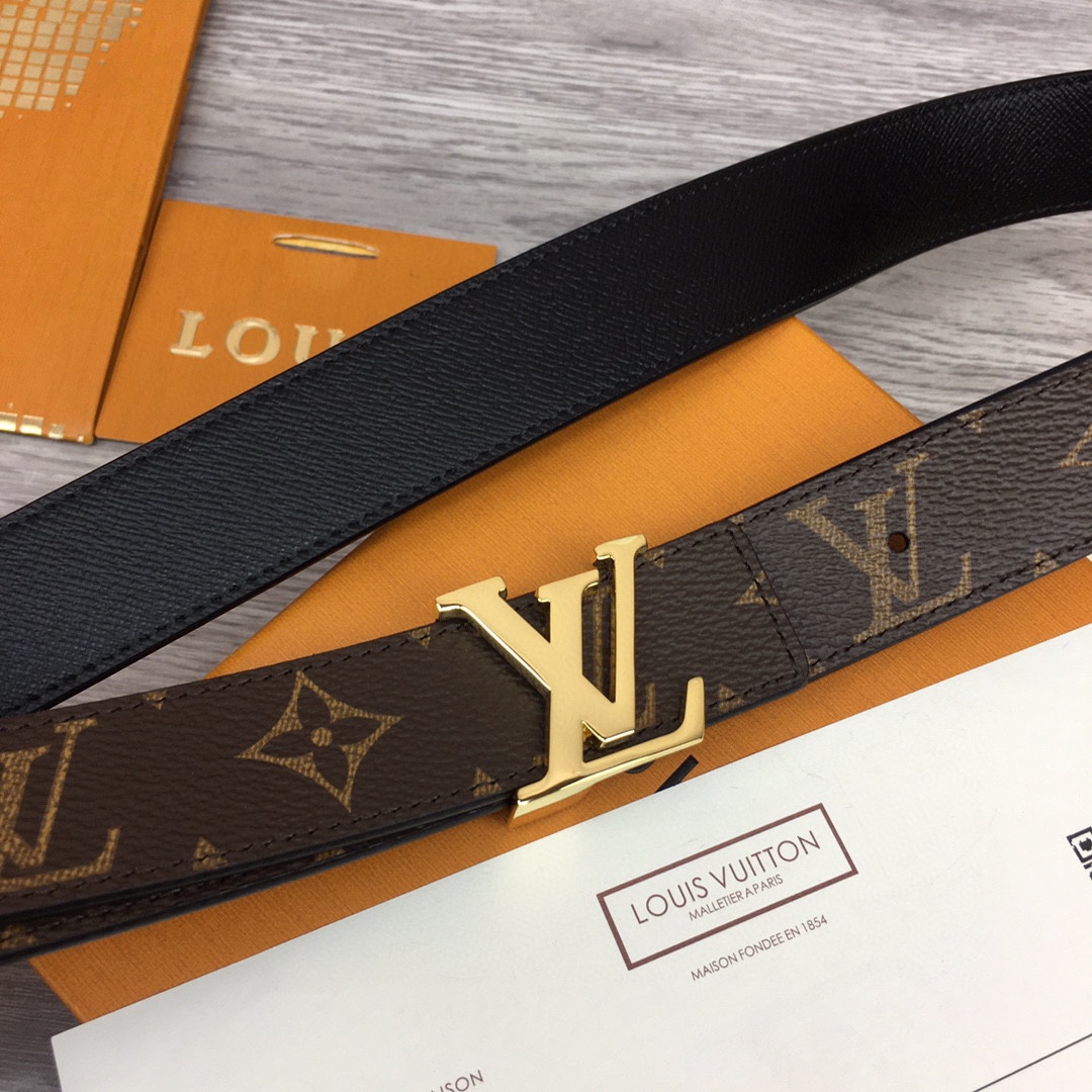 最高級ルイヴィトンスーパーコピー ルイヴィトンベルトコピー ベルト・LV イニシャル 30MM リバーシブル M0565X ダークブラウン モノグラム・キャンバス ゴールド金具 202404541 - 画像 (7)