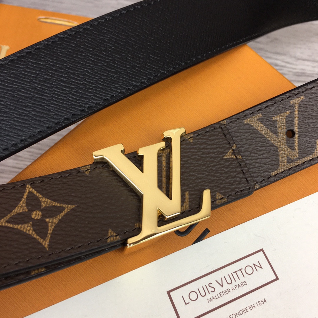 最高級ルイヴィトンスーパーコピー ルイヴィトンベルトコピー ベルト・LV イニシャル 30MM リバーシブル M0565X ダークブラウン モノグラム・キャンバス ゴールド金具 202404541 - 画像 (6)