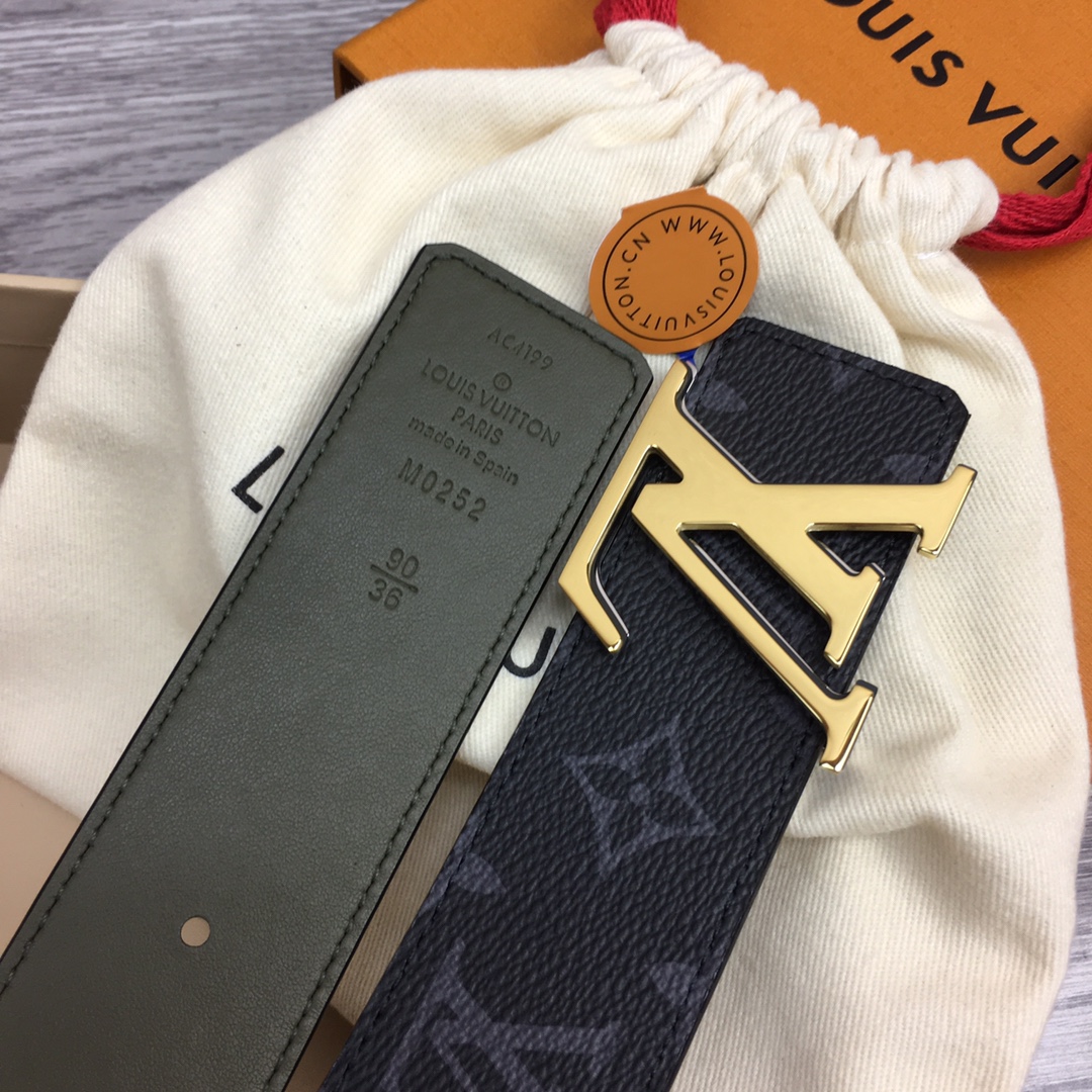 最高級ルイヴィトンスーパーコピー ルイヴィトンベルトコピー ベルト・LV オプティック 40MM リバーシブル M8505V ブラック キャンバス ゴールド金具 202404544 - 画像 (7)