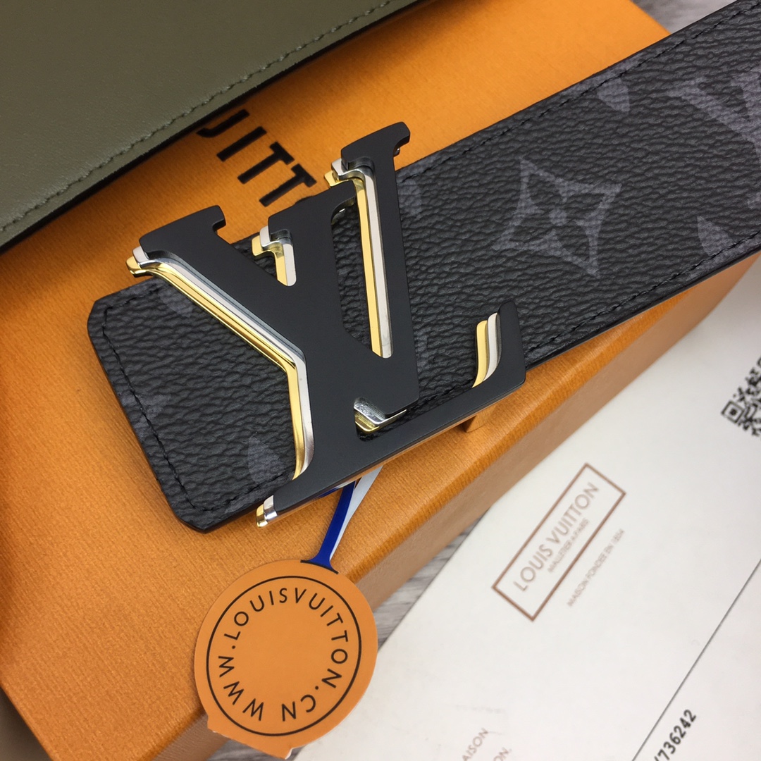 最高級ルイヴィトンスーパーコピー ルイヴィトンベルトコピー ベルト・LV オプティック 40MM リバーシブル M8505V ブラック キャンバス ブラック金具 202404545 - 画像 (9)