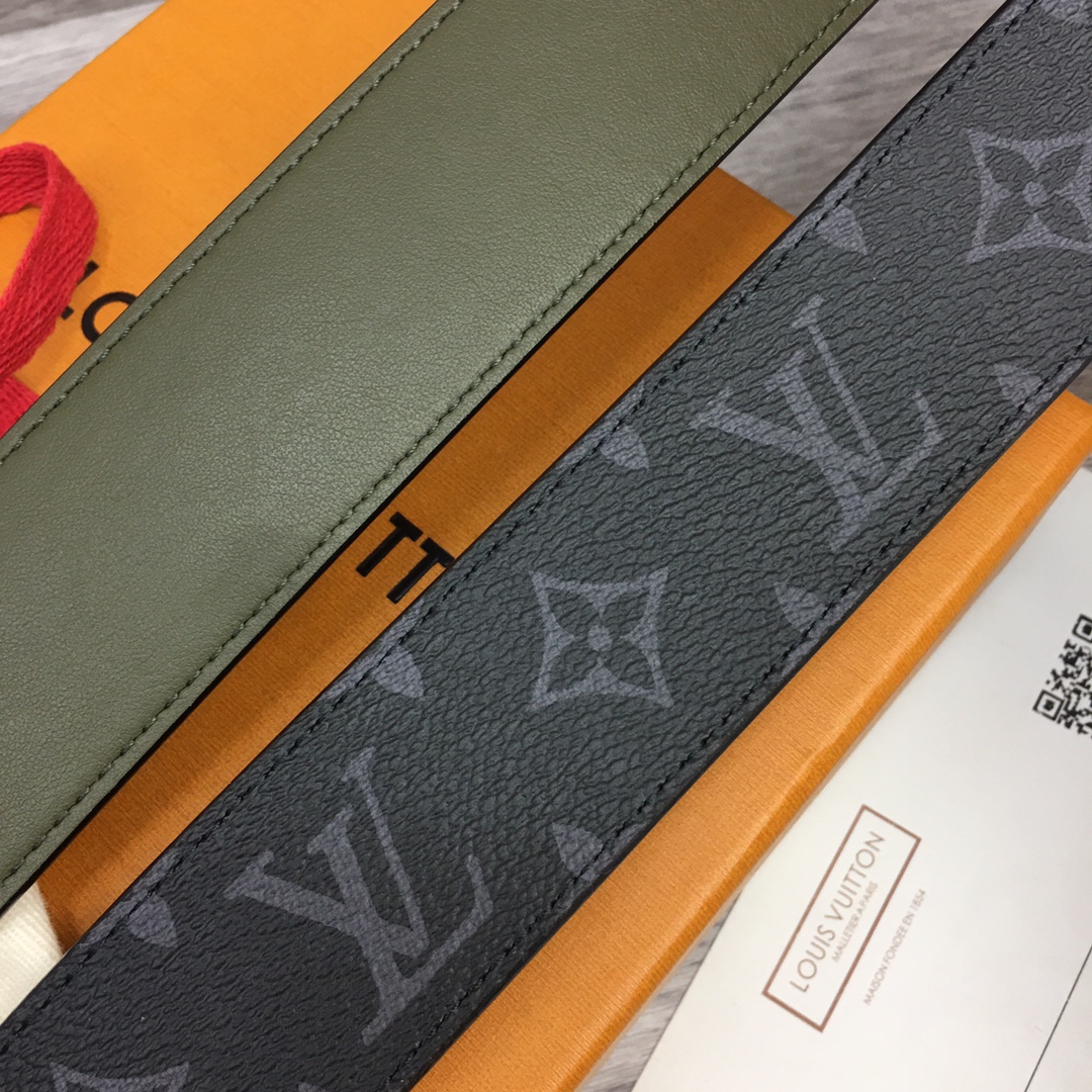 最高級ルイヴィトンスーパーコピー ルイヴィトンベルトコピー ベルト・LV オプティック 40MM リバーシブル M8505V ブラック キャンバス ブラック金具 202404545 - 画像 (8)