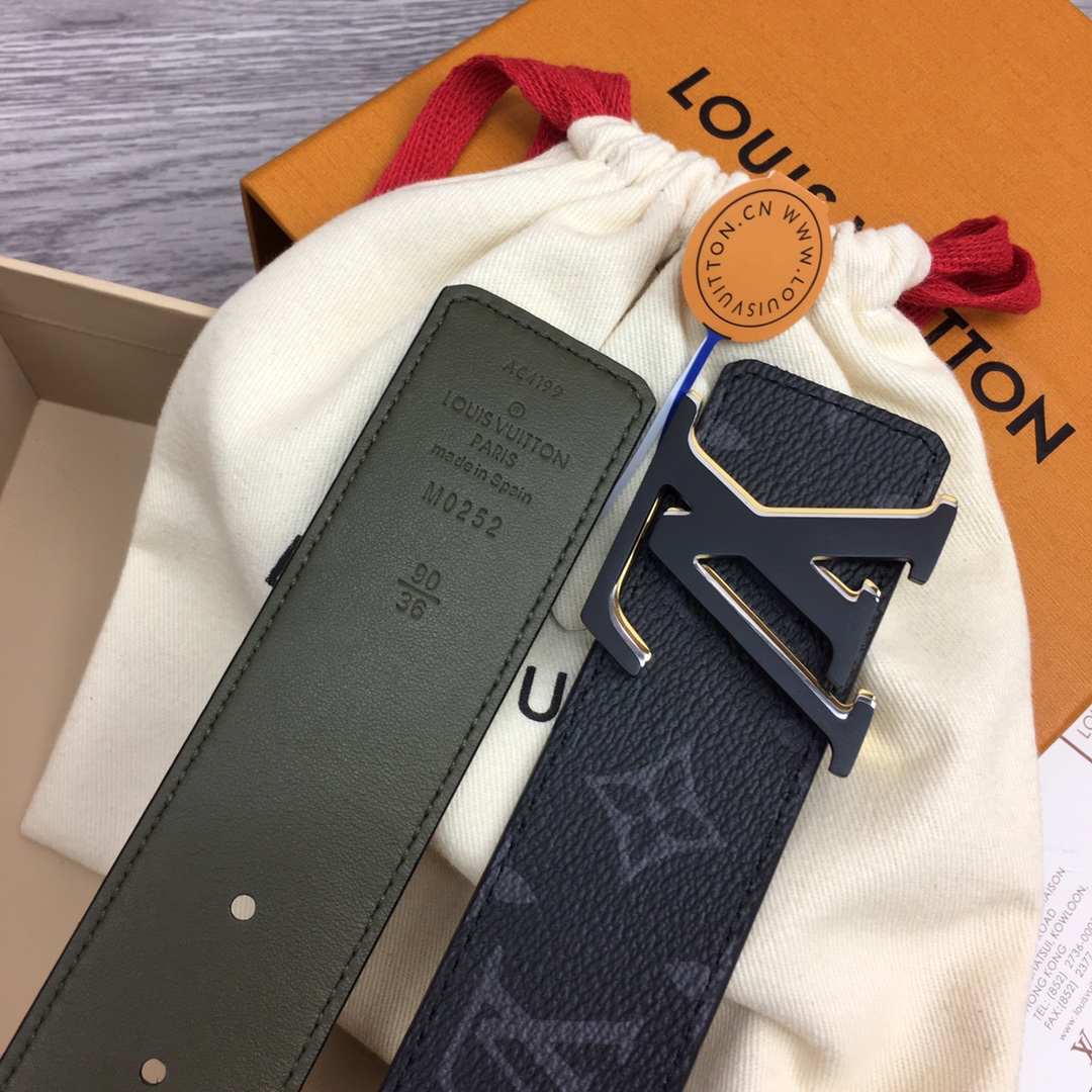 最高級ルイヴィトンスーパーコピー ルイヴィトンベルトコピー ベルト・LV オプティック 40MM リバーシブル M8505V ブラック キャンバス ブラック金具 202404545 - 画像 (7)