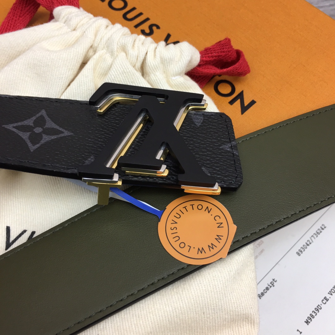 最高級ルイヴィトンスーパーコピー ルイヴィトンベルトコピー ベルト・LV オプティック 40MM リバーシブル M8505V ブラック キャンバス ブラック金具 202404545 - 画像 (6)