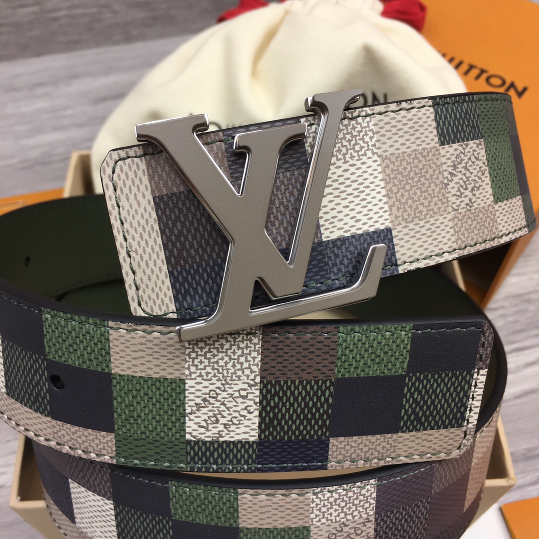 最高級ルイヴィトンスーパーコピー ルイヴィトンベルトコピー ベルト・LV メガ ピクセル 40MM リバーシブル M8470U グリーン レザー シルバー金具 202404546 - 画像 (9)