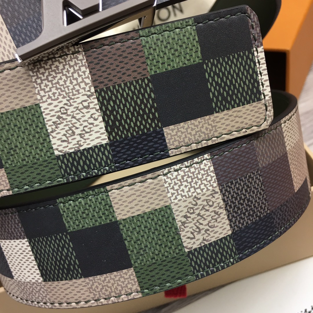 最高級ルイヴィトンスーパーコピー ルイヴィトンベルトコピー ベルト・LV メガ ピクセル 40MM リバーシブル M8470U グリーン レザー シルバー金具 202404546 - 画像 (8)
