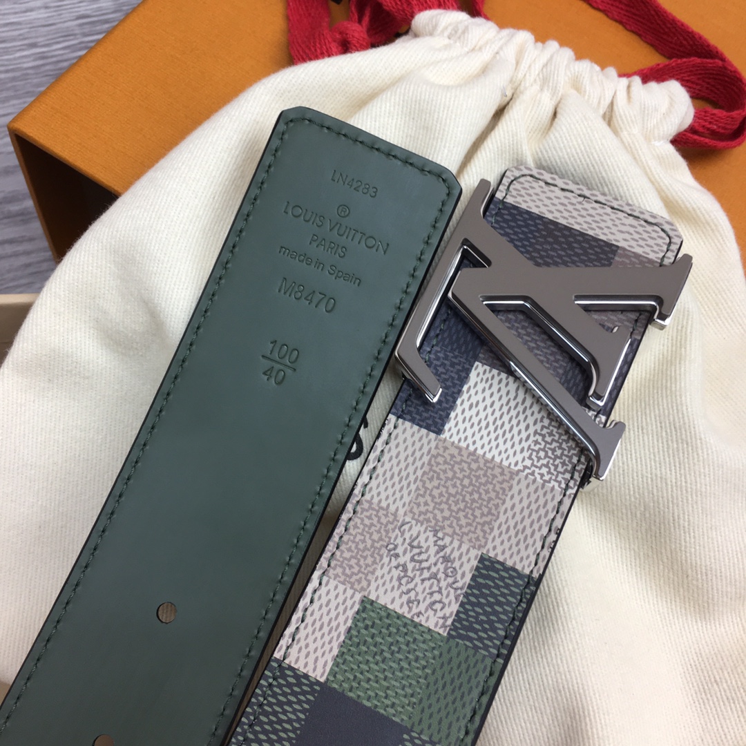 最高級ルイヴィトンスーパーコピー ルイヴィトンベルトコピー ベルト・LV メガ ピクセル 40MM リバーシブル M8470U グリーン レザー シルバー金具 202404546 - 画像 (6)