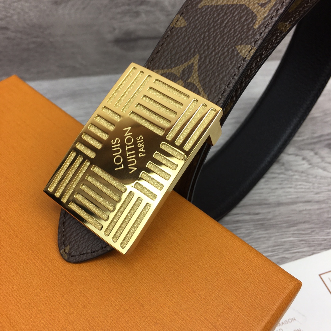 最高級ルイヴィトンスーパーコピー ルイヴィトンベルトコピー ベルト・LV イニシャル 35MM リバーシブル M8362Q モノグラム / ブラック キャンバス ゴールド金具 202404549 - 画像 (9)