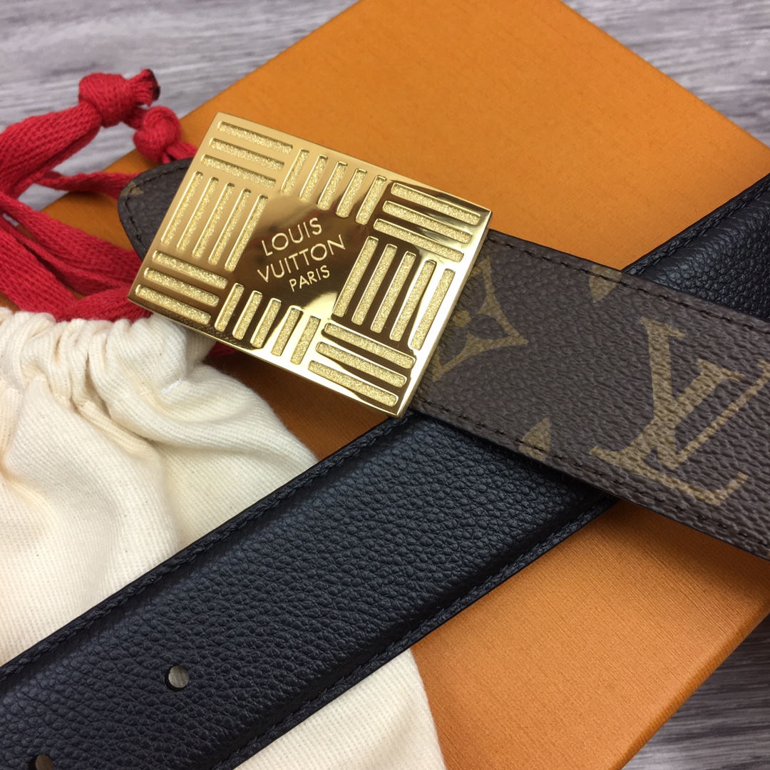 最高級ルイヴィトンスーパーコピー ルイヴィトンベルトコピー ベルト・LV イニシャル 35MM リバーシブル M8362Q モノグラム / ブラック キャンバス ゴールド金具 202404549 - 画像 (8)