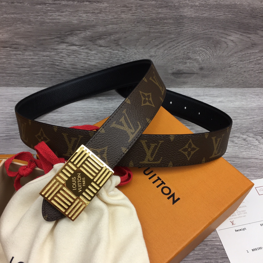 最高級ルイヴィトンスーパーコピー ルイヴィトンベルトコピー ベルト・LV イニシャル 35MM リバーシブル M8362Q モノグラム / ブラック キャンバス ゴールド金具 202404549 - 画像 (5)