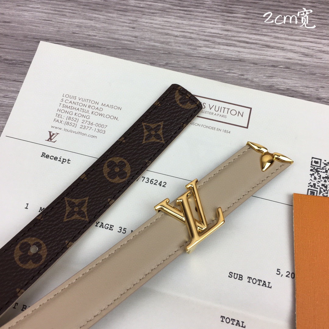 最高級ルイヴィトンスーパーコピー ルイヴィトンベルトコピー ベルト・プリティー LV 20MM リバーシブル M8234V モノグラム / クレーム モノグラム・キャンバス ゴールド金具 202404554 - 画像 (7)