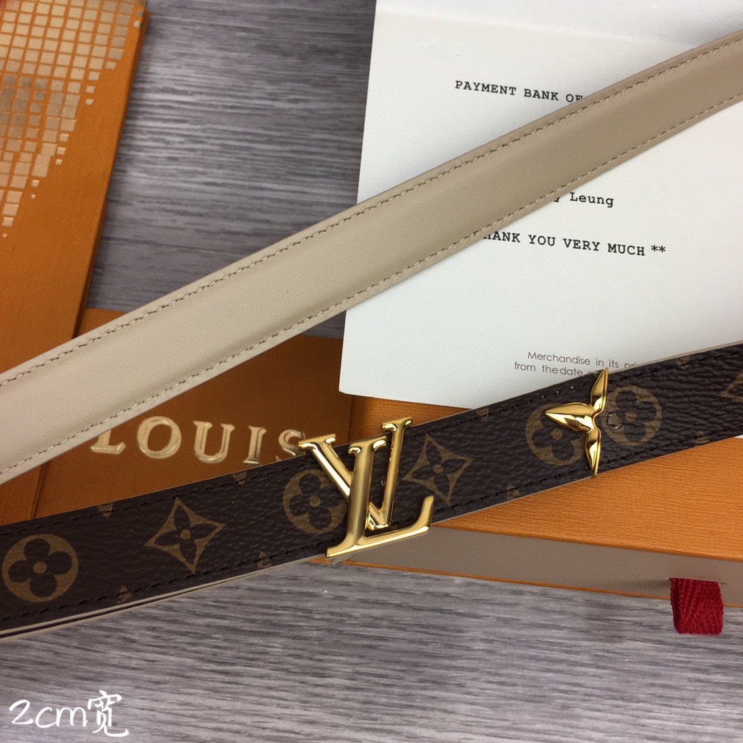 最高級ルイヴィトンスーパーコピー ルイヴィトンベルトコピー ベルト・プリティー LV 20MM リバーシブル M8234V モノグラム / クレーム モノグラム・キャンバス ゴールド金具 202404554 - 画像 (2)