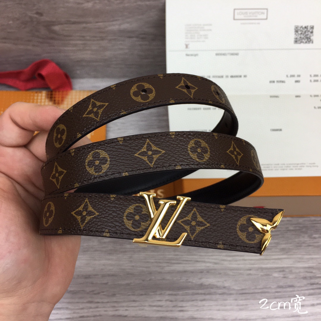 最高級ルイヴィトンスーパーコピー ルイヴィトンベルトコピー ベルト・プリティー LV 20MM リバーシブル M8232V モノグラム / ノワール モノグラム・キャンバス ゴールド金具 202404555 - 画像 (3)