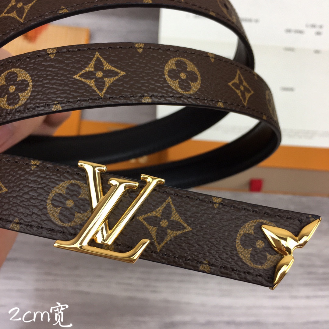最高級ルイヴィトンスーパーコピー ルイヴィトンベルトコピー ベルト・プリティー LV 20MM リバーシブル M8232V モノグラム / ノワール モノグラム・キャンバス ゴールド金具 202404555 - 画像 (2)