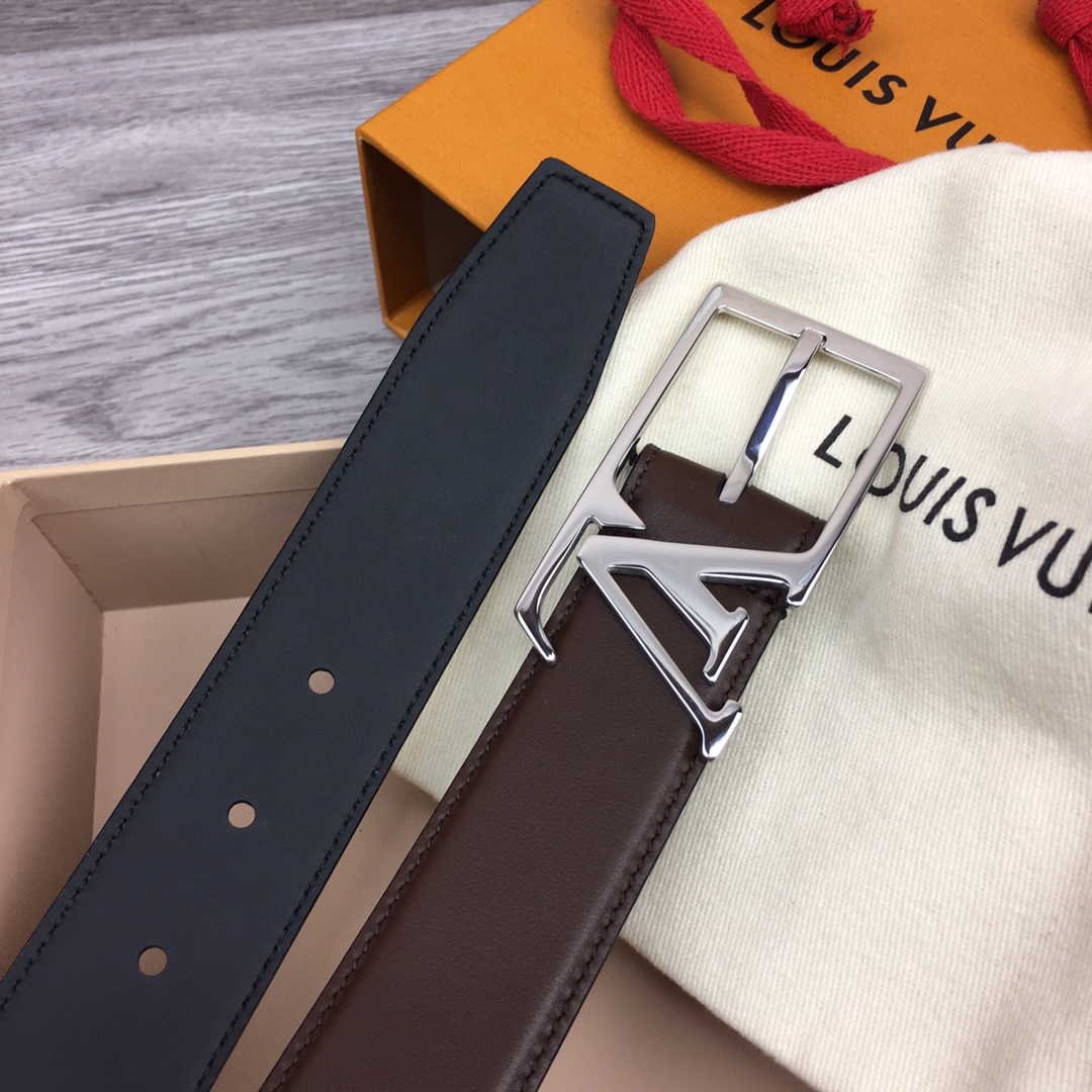 最高級ルイヴィトンスーパーコピー ルイヴィトンベルトコピー ベルト・LV スカイライン 35MM M8266Q ブラック ナッパレザー シルバー金具 202404564 - 画像 (8)