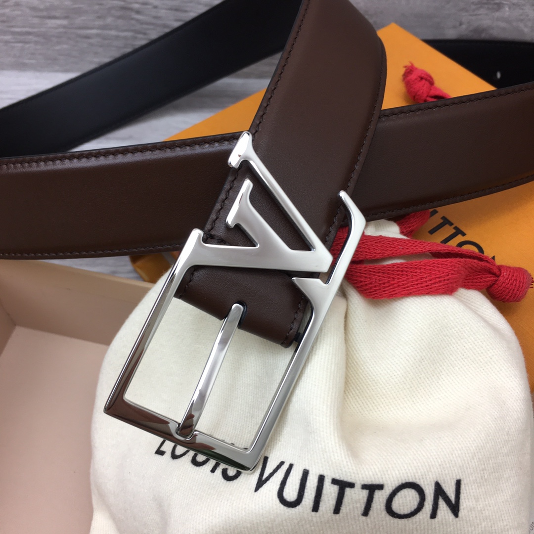 最高級ルイヴィトンスーパーコピー ルイヴィトンベルトコピー ベルト・LV スカイライン 35MM M8266Q ブラック ナッパレザー シルバー金具 202404564 - 画像 (5)