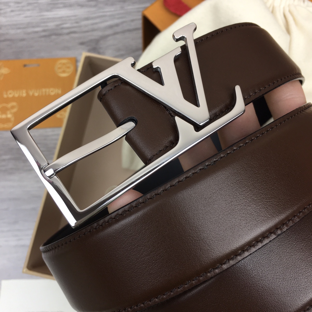 最高級ルイヴィトンスーパーコピー ルイヴィトンベルトコピー ベルト・LV スカイライン 35MM M8266Q ブラック ナッパレザー シルバー金具 202404564 - 画像 (2)