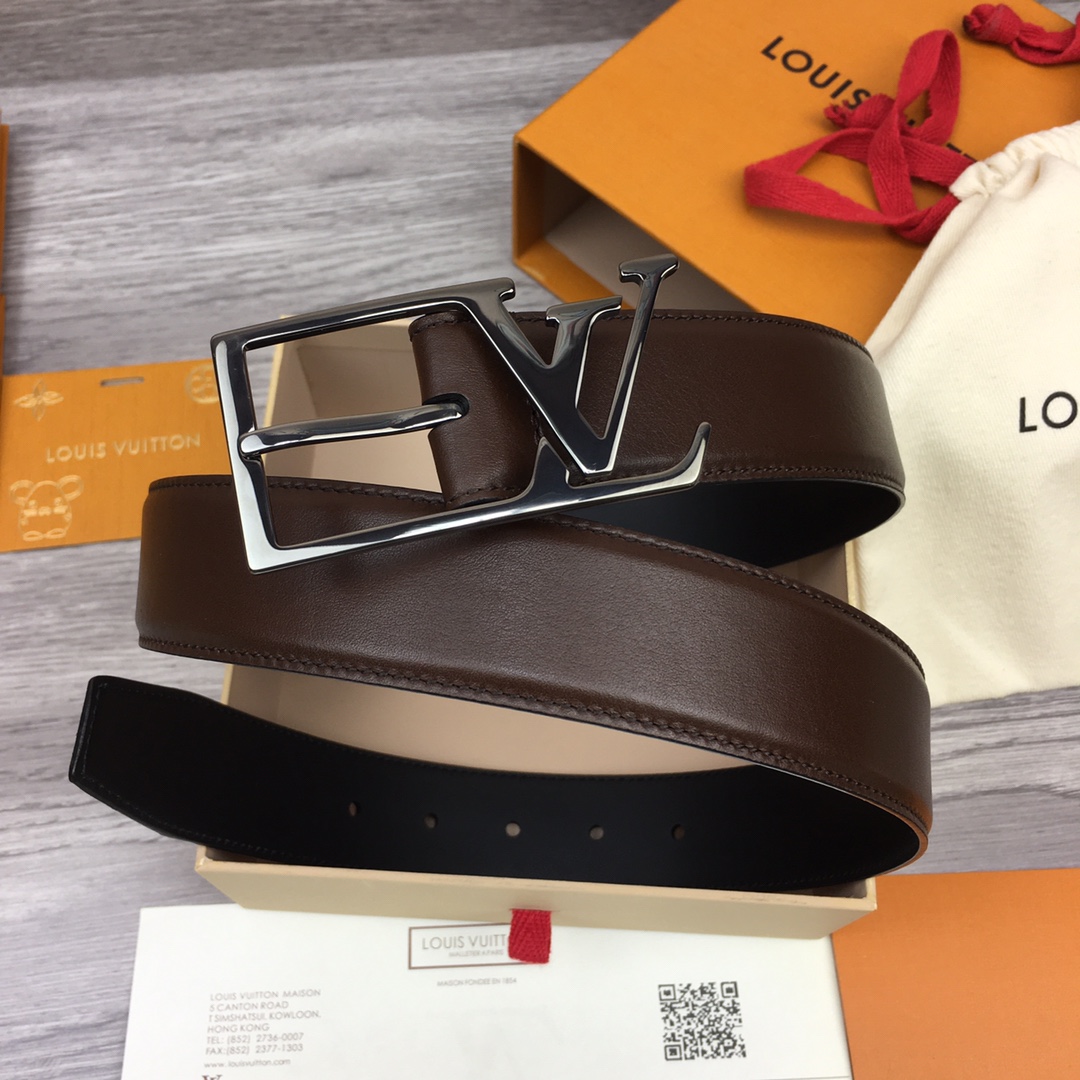 最高級ルイヴィトンスーパーコピー ルイヴィトンベルトコピー ベルト・LV スカイライン 35MM M8266Q キャラメル ナッパレザー シルバー金具 202404565 - 画像 (9)