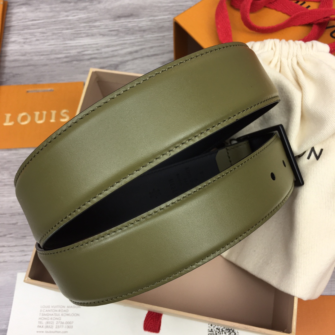 最高級ルイヴィトンスーパーコピー ルイヴィトンベルトコピー ベルト・LV スカイライン 35MM M0687Q グリーン ナッパレザー ブラック金具 202404566 - 画像 (8)