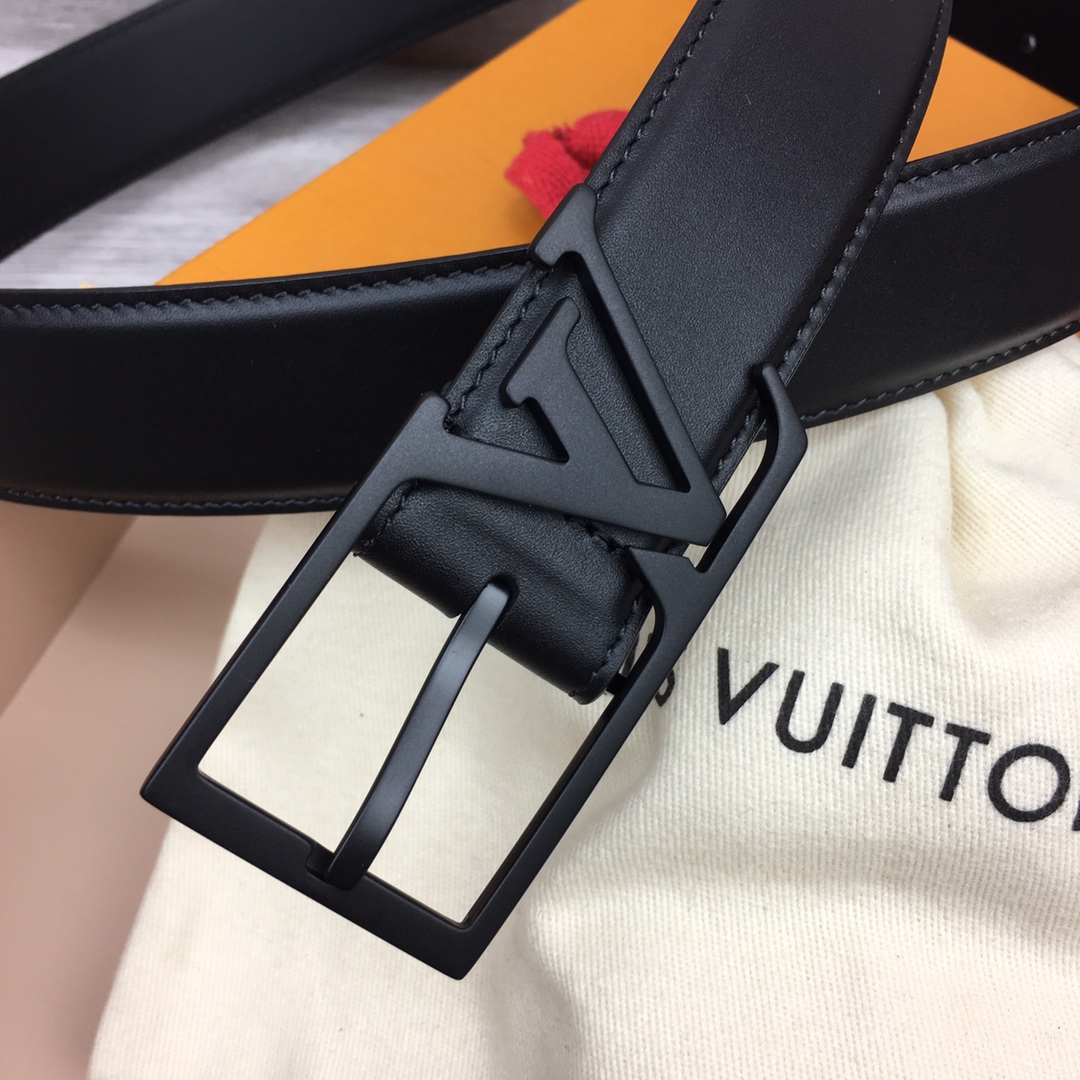 最高級ルイヴィトンスーパーコピー ルイヴィトンベルトコピー ベルト・LV スカイライン 35MM M0687Q ブラック ナッパレザー ブラック金具 202404568 - 画像 (9)