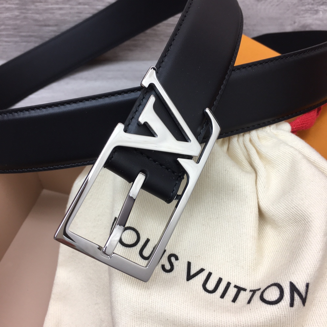 最高級ルイヴィトンスーパーコピー ルイヴィトンベルトコピー ベルト・LV スカイライン 35MM M0687Q ブラック ナッパレザー シルバー金具 202404569 - 画像 (5)