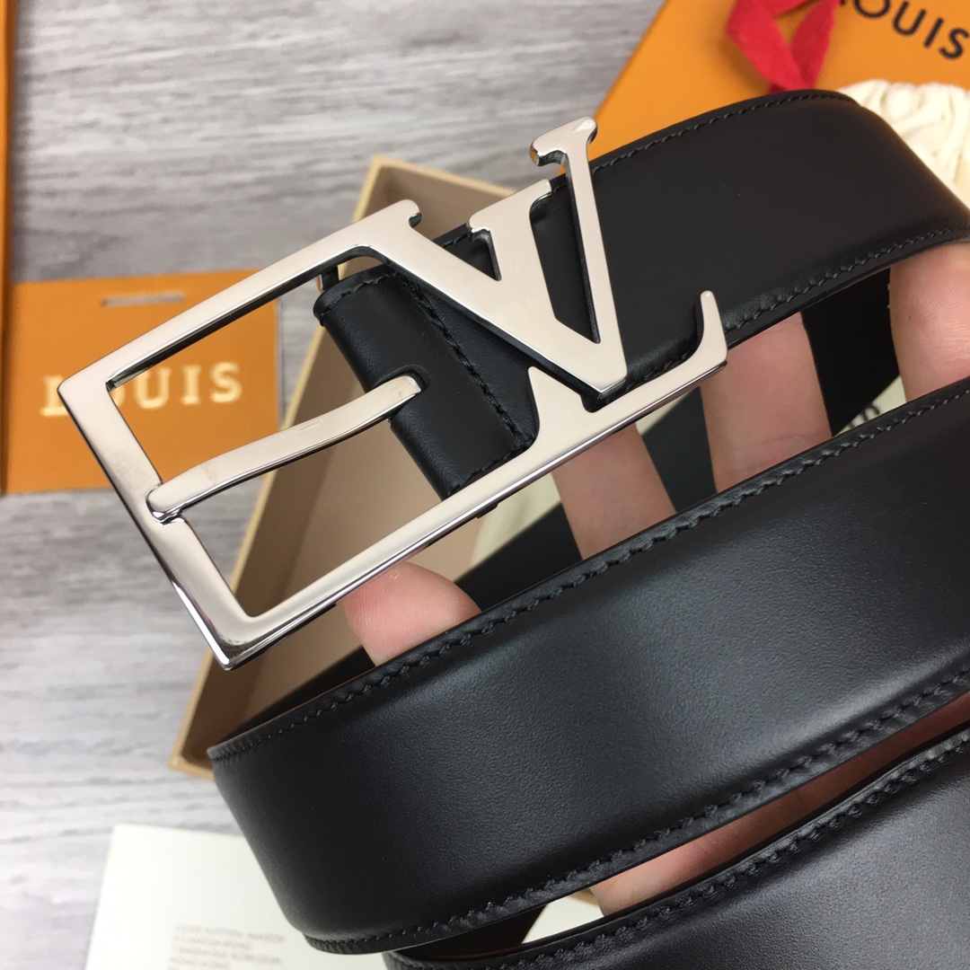 最高級ルイヴィトンスーパーコピー ルイヴィトンベルトコピー ベルト・LV スカイライン 35MM M0687Q ブラック ナッパレザー シルバー金具 202404569 - 画像 (3)