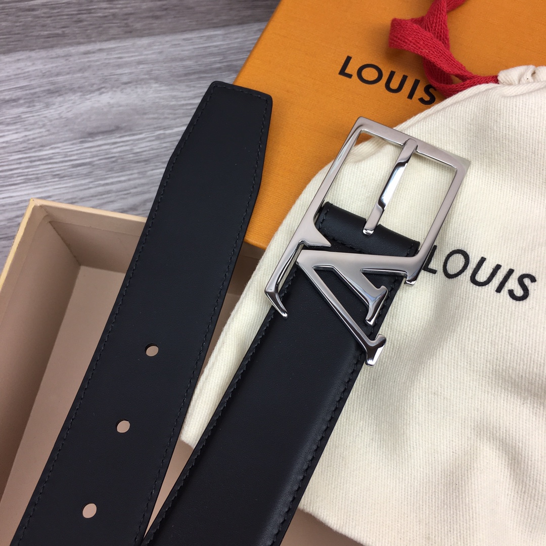 最高級ルイヴィトンスーパーコピー ルイヴィトンベルトコピー ベルト・LV スカイライン 35MM M0687Q ブラック ナッパレザー シルバー金具 202404570 - 画像 (8)