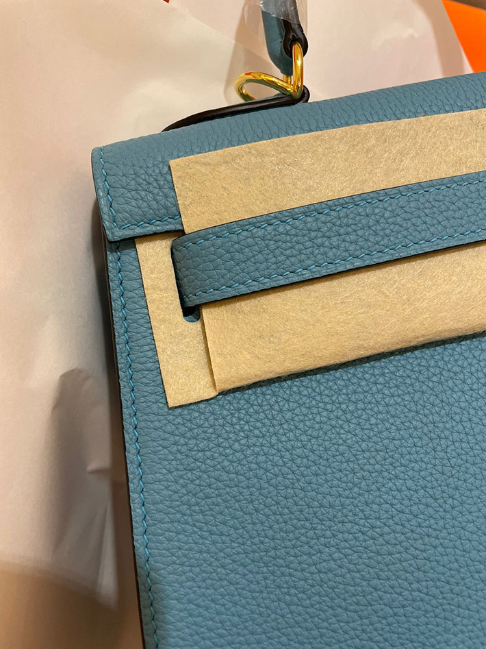 最高級HERMESスーパーコピー エルメスケリー32コピー ケリー 32cm/外縫 エプソン ブルージーン ゴールド金具 新品 2024W1113 - 画像 (9)