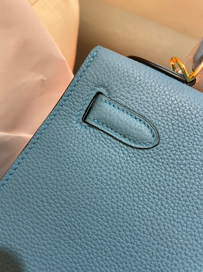 最高級HERMESスーパーコピー エルメスケリー32コピー ケリー 32cm/外縫 エプソン ブルージーン ゴールド金具 新品 2024W1113 - 画像 (5)