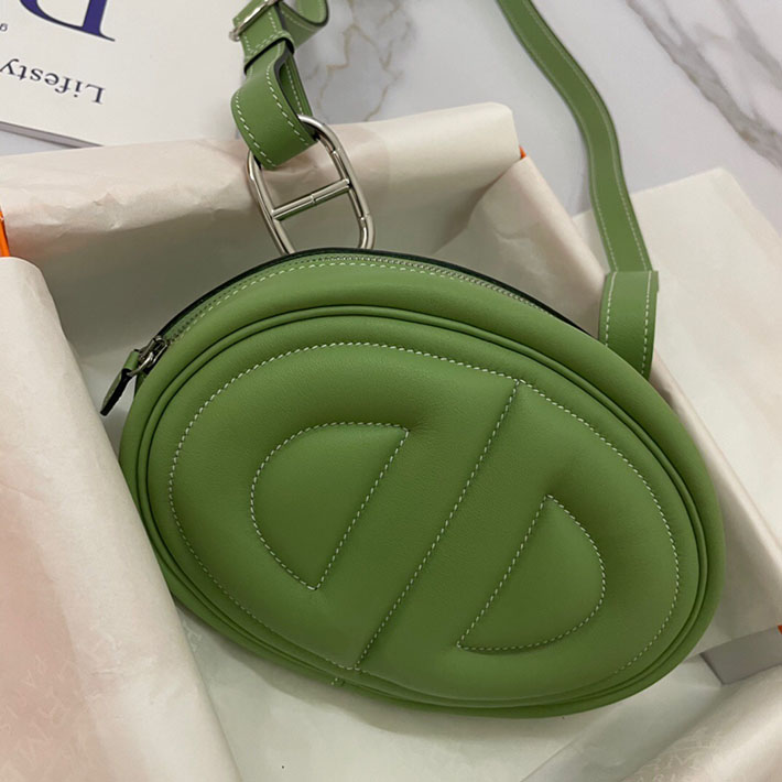 最高級HERMESスーパーコピー エルメスインザループコピー インザループ ヴェルソ ウエストバッグ ヴォースイフト ヴェールクリケット シルバー金具【新品】2024W1141 - 画像 (6)