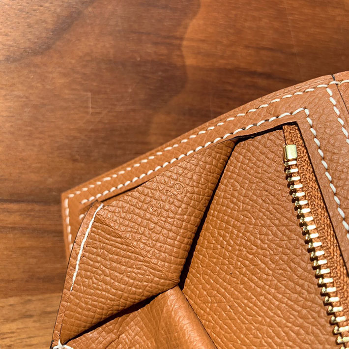 最高級HERMESスーパーコピー財布 エルメスベアンコピー ベアンスフレ ゴールド ヴォーエプソン ゴールド金具 新品 2024W1242 - 画像 (8)