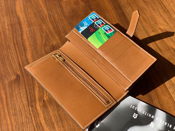 最高級HERMESスーパーコピー財布 エルメスベアンコピー ベアンスフレ ゴールド ヴォーエプソン ゴールド金具 新品 2024W1242 - 画像 (6)