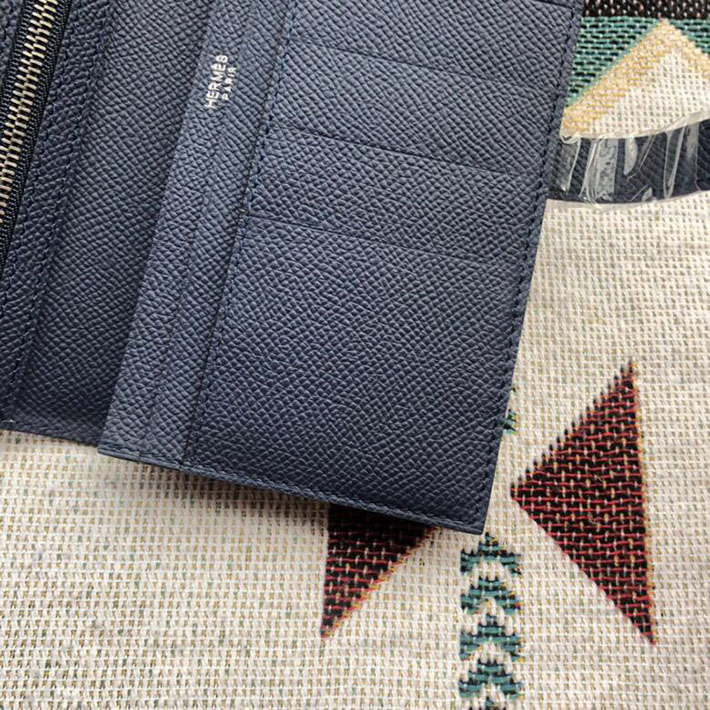 最高級HERMESスーパーコピー財布 エルメスベアンコピー ベアンスフレ ブルーニュイ ヴォーエプソン シルバー金具 新品 2024W1246 - 画像 (3)