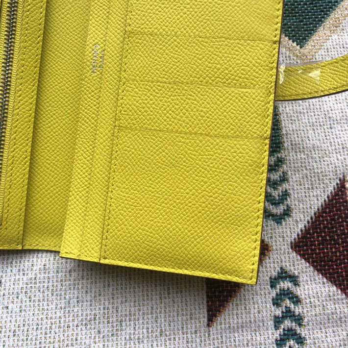 最高級HERMESスーパーコピー財布 エルメスベアンコピー ベアンスフレ ライム ヴォーエプソン シルバー金具 新品 2024W1247 - 画像 (3)