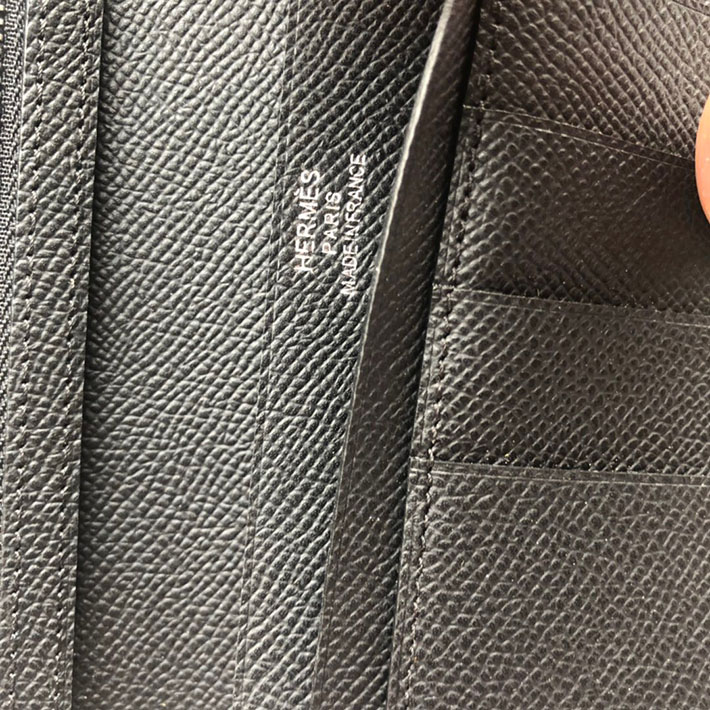 最高級HERMESスーパーコピー財布 エルメスベアンコピー ベアンスフレ ブラック ヴォーエプソン シルバー金具 新品 2024W1249 - 画像 (2)