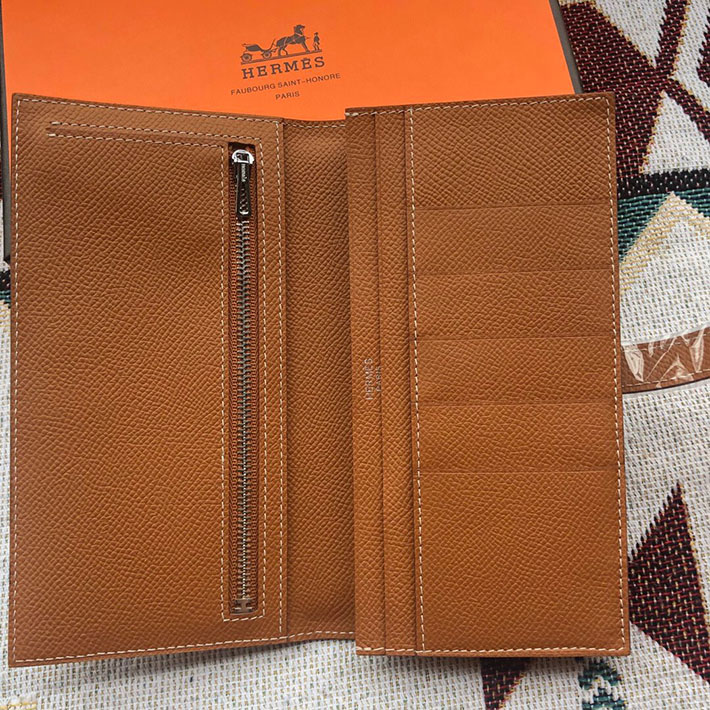 最高級HERMESスーパーコピー財布 エルメスベアンコピー ベアンスフレ ゴールド ヴォーエプソン シルバー金具 新品 2024W1253 - 画像 (5)