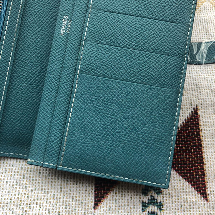 最高級HERMESスーパーコピー財布 エルメスベアンコピー ベアンスフレ ブルージーン ヴォーエプソン シルバー金具 新品 2024W1254 - 画像 (3)