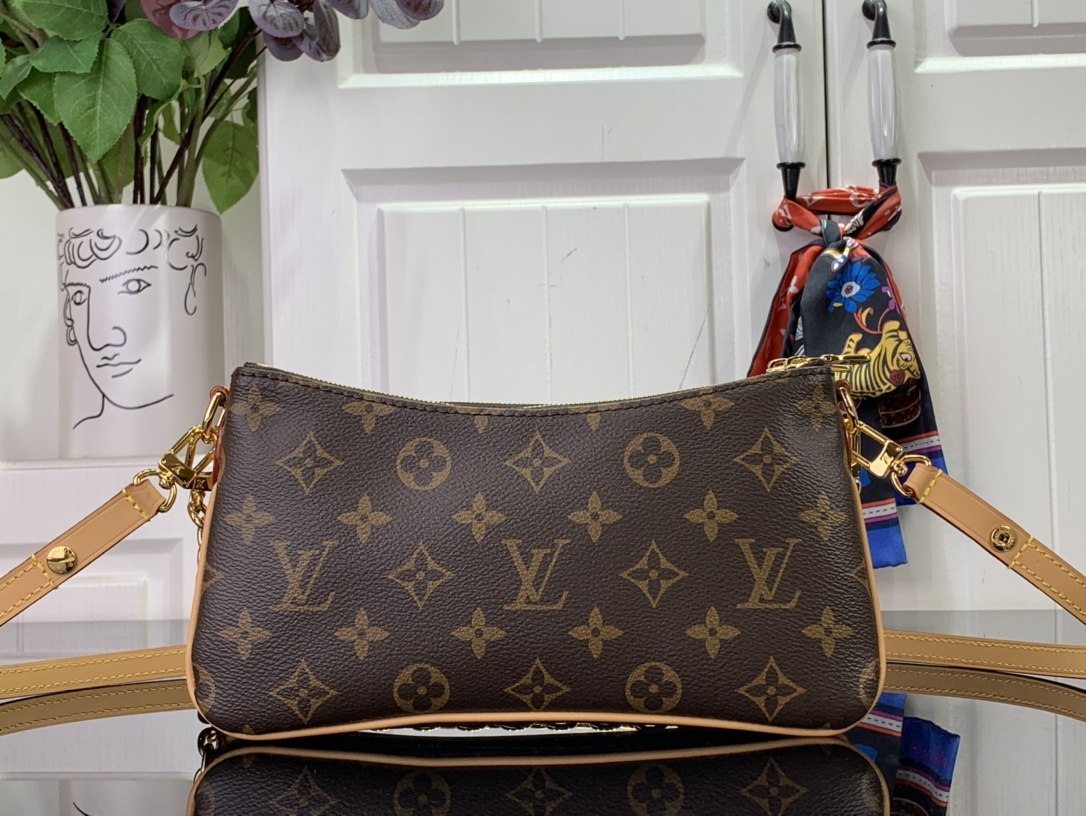 最高級ルイヴィトンスーパーコピー ルイヴィトン モノグラムバッグ コピー Liv pochette ダークブラウン M83008 モノグラム・キャンバス ゴールド金具 - 画像 (8)