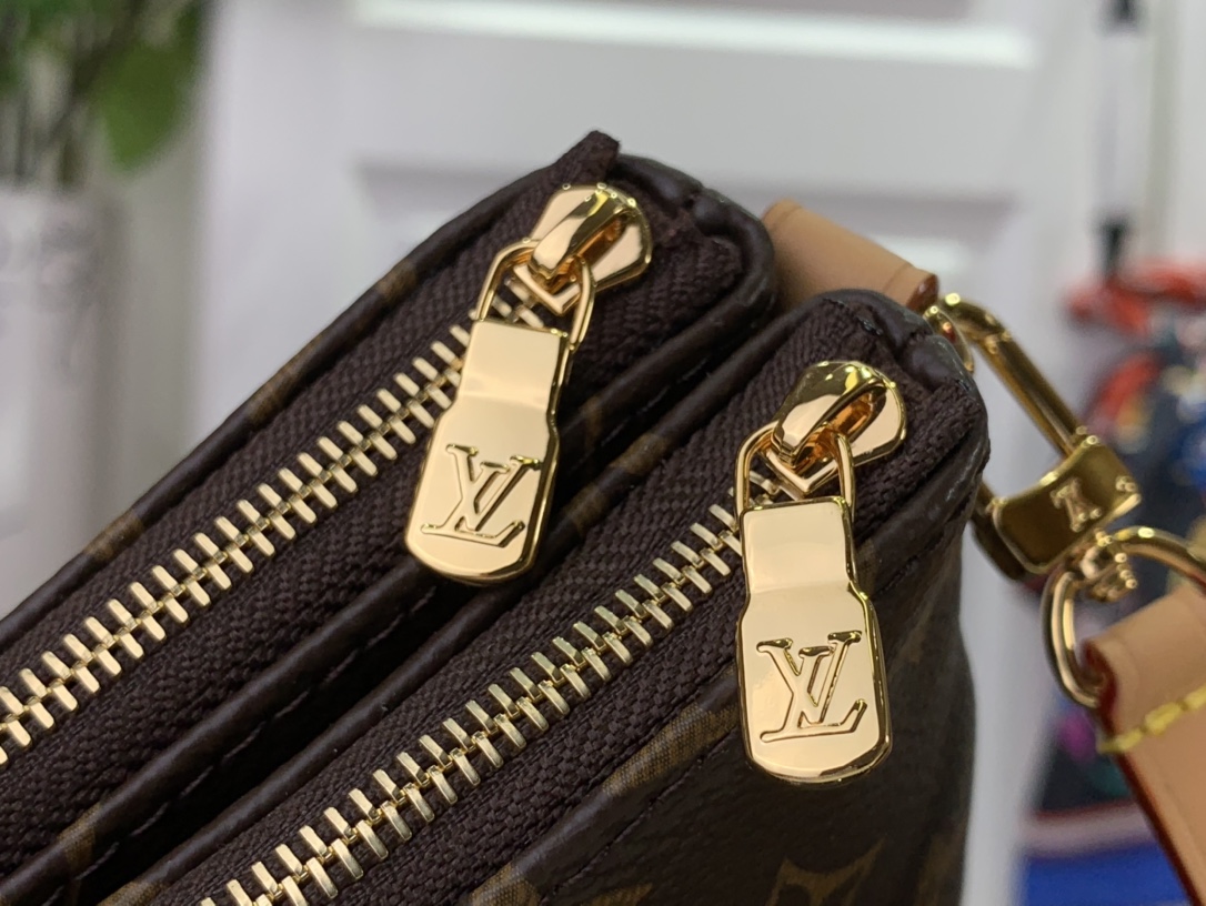 最高級ルイヴィトンスーパーコピー ルイヴィトン モノグラムバッグ コピー Liv pochette ダークブラウン M83008 モノグラム・キャンバス ゴールド金具 - 画像 (6)
