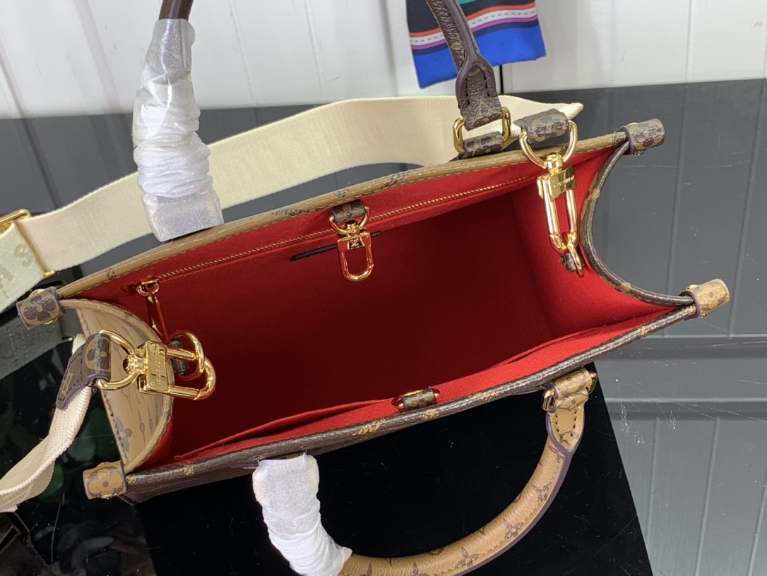 最高級ルイヴィトンスーパーコピー ルイヴィトン ハンドバッグ コピー オンザゴー PM ダークブラウン M46373 モノグラム・キャンバス ゴールド金具 - 画像 (2)